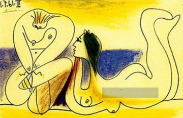 Pablo Picasso Werke - Sur la plage 1961 kubist Pablo Picasso